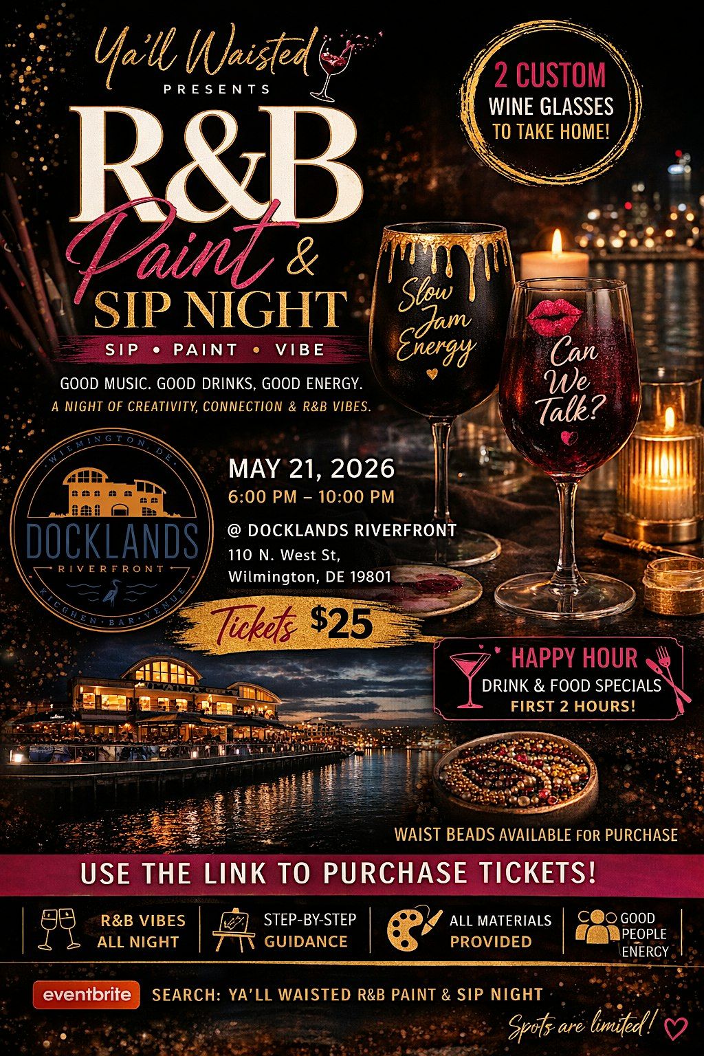 R&B Paint and Sip Night "Soft Life and Slow Jams"