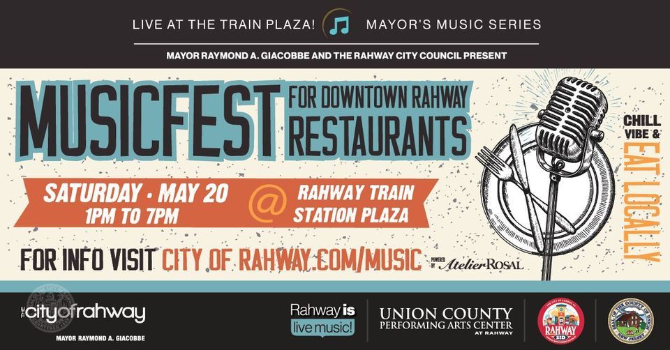 MusicFest for Downtown Rahway Restaurants Rahway Train Station May