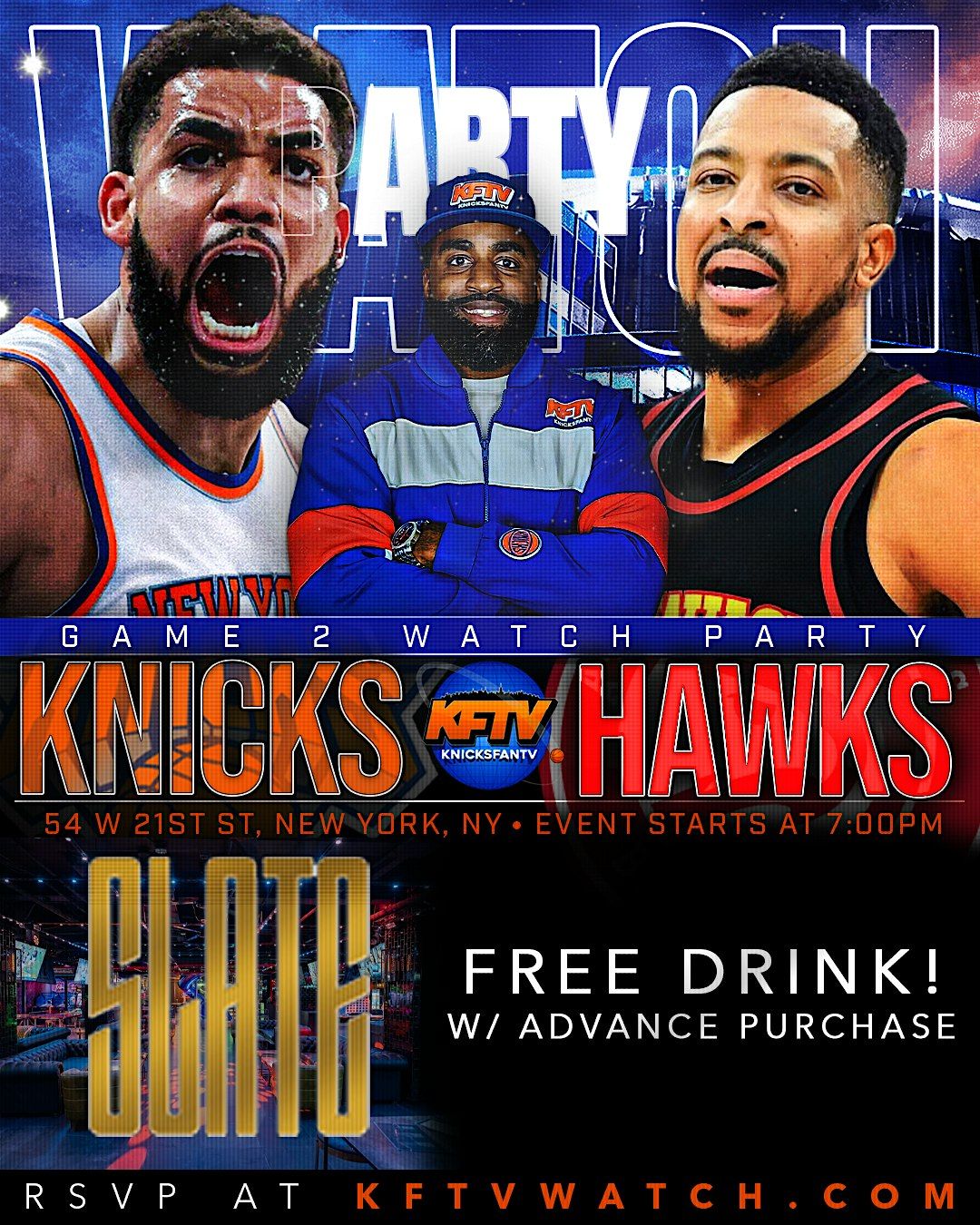 Knicks vs Hawks KFTV Game 3 Watch Party (NYC) - 4.23.26