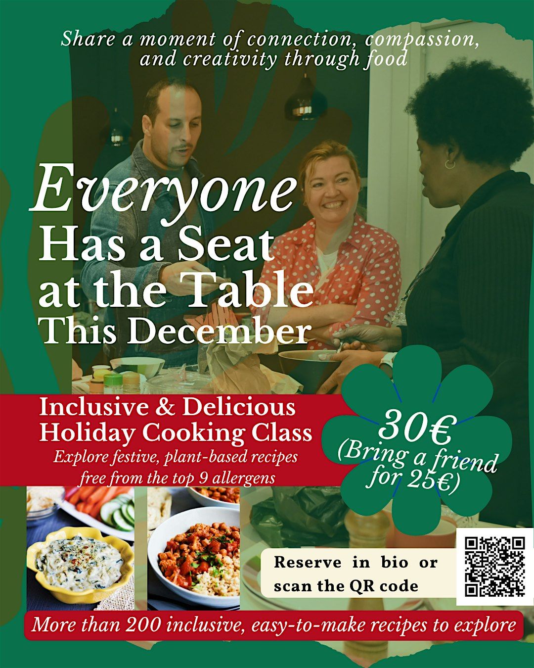 Festive Cooking Class \u2013 Everyone Deserves a Seat at the Table!