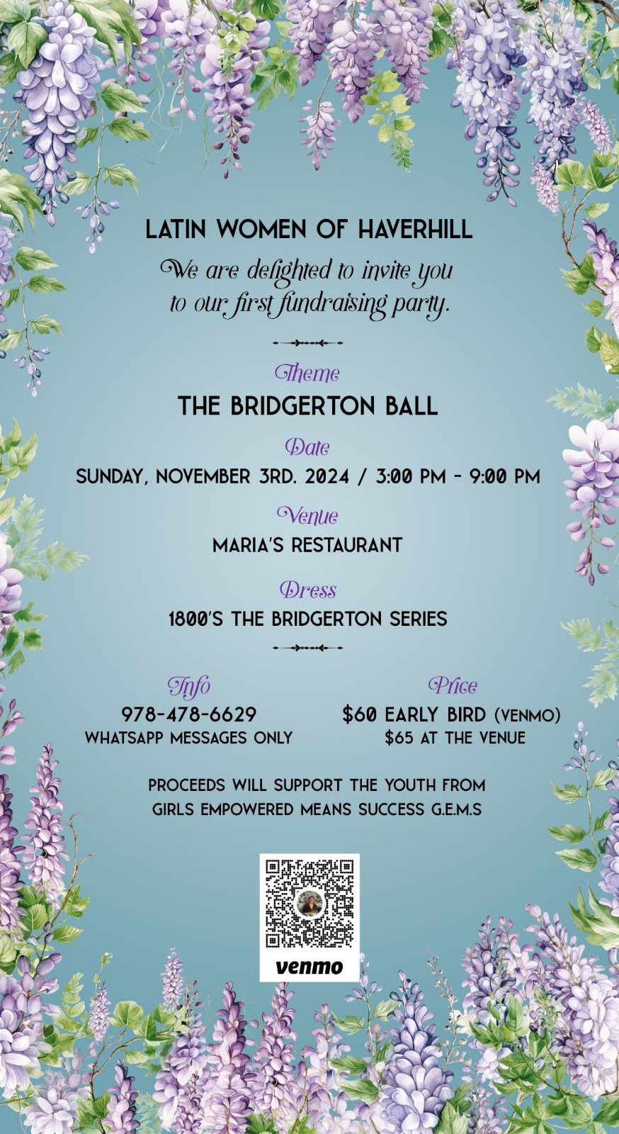 THE BRIDGERTON BALL Haverhill Maria's Restaurant November 3, 2024