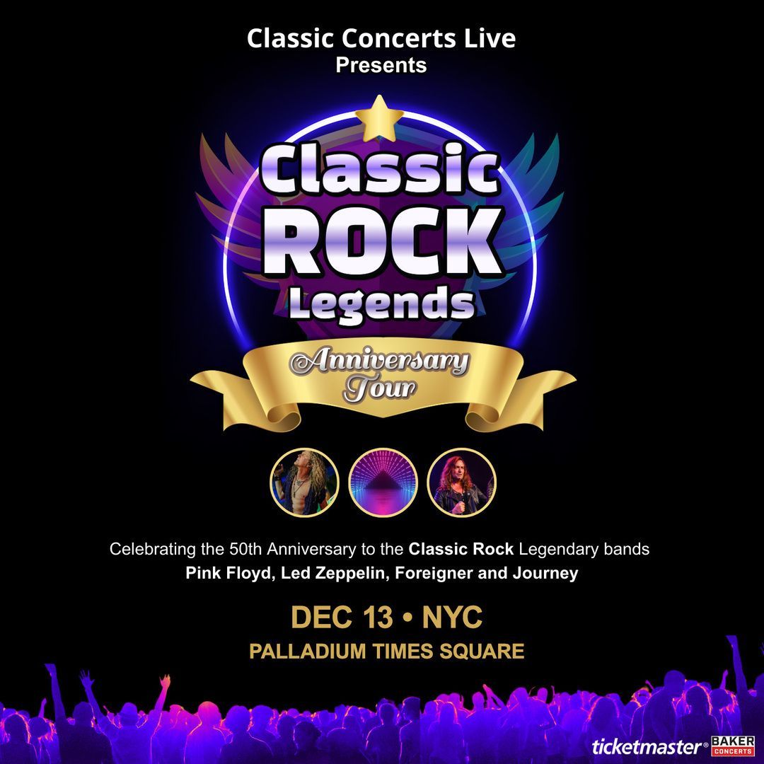 Classic Rock Legends - Pink Floyd Laser Spectacular, Kashmir, and Foreigners Journey at Palladium Times Square