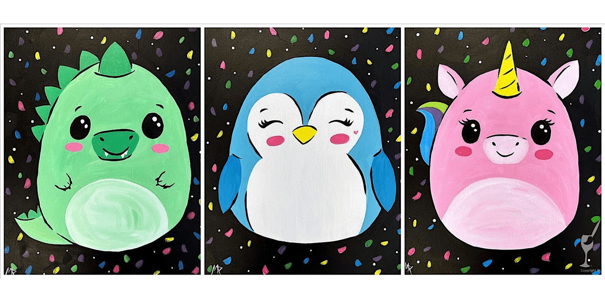Cute Squishy Friends - Paint and Sip in Houston | Classpop!\u2122