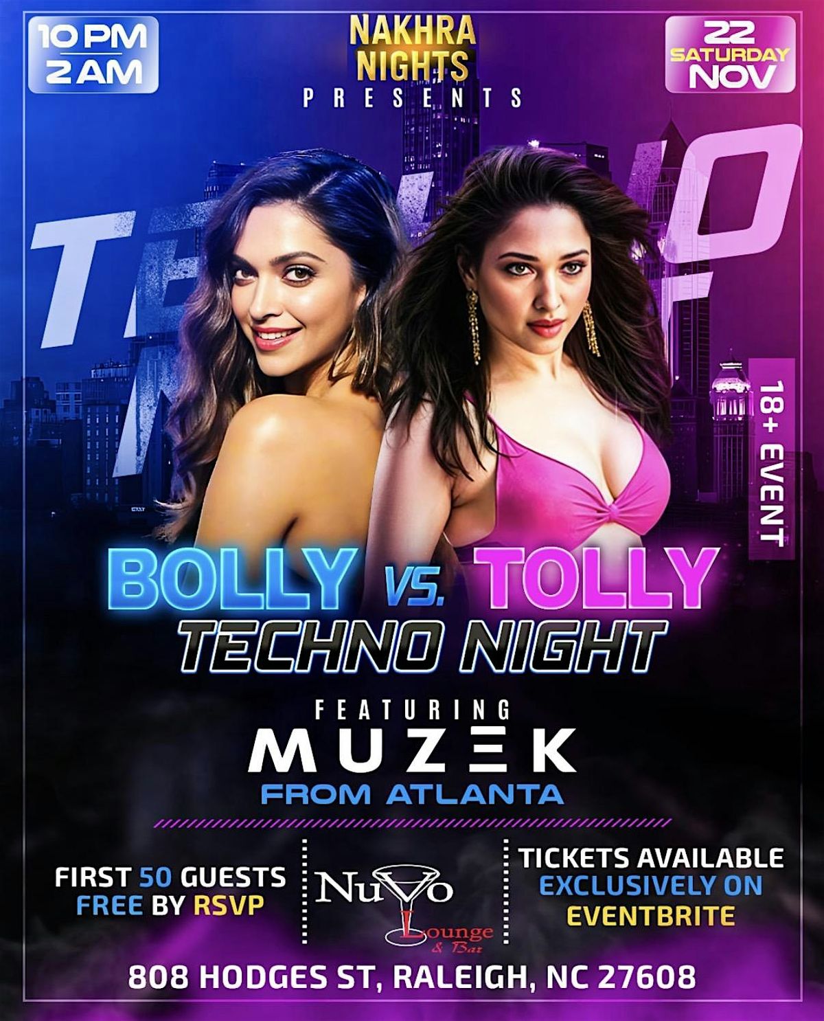 Bolly VS Tolly Techno Night in Raleigh | Ft. DJ MUZEK From Atlanta