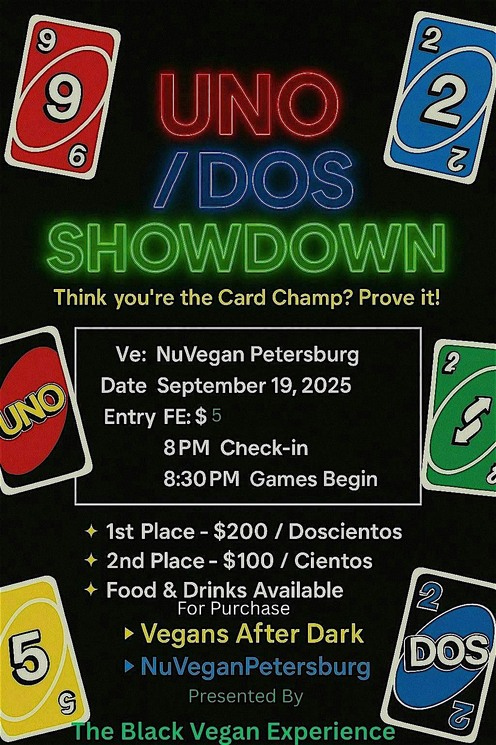 Vegans After Dark - Uno Competition