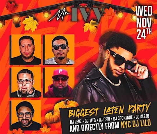 Perreo Givin @ Mr. Ivy Philly November 26 Thanksgiving Eve