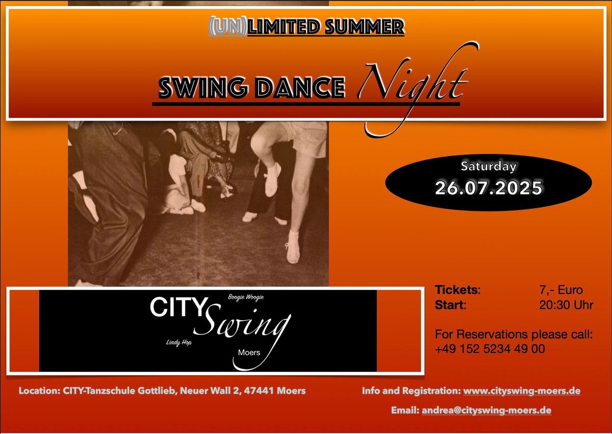 (Un)Limited Summer Swing Dance Night 2025 CityTanzschule Gottlieb