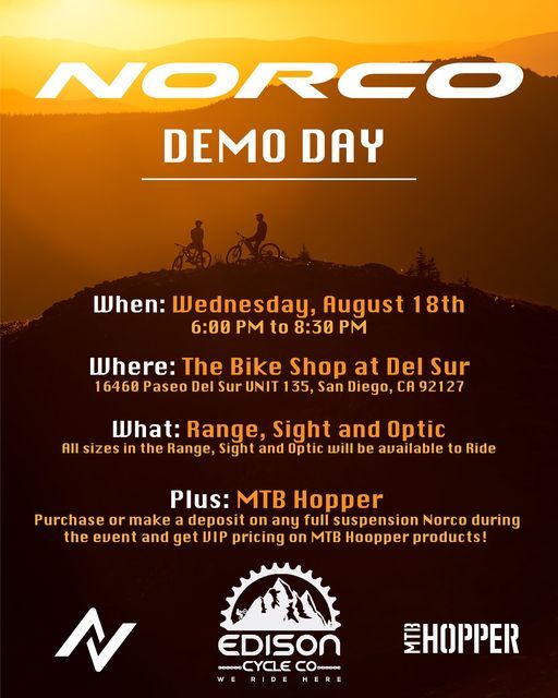 Norco Demo Day | The Bike Shop at Del 