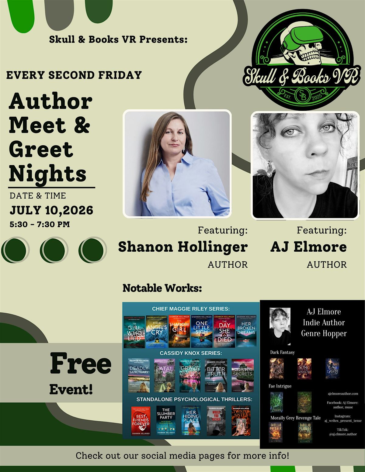 Local Author Meet & Greet Night July