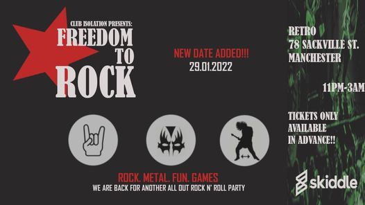 Club Isolation Presents: Freedom To Rock @ Retro - 78 Sackville St.