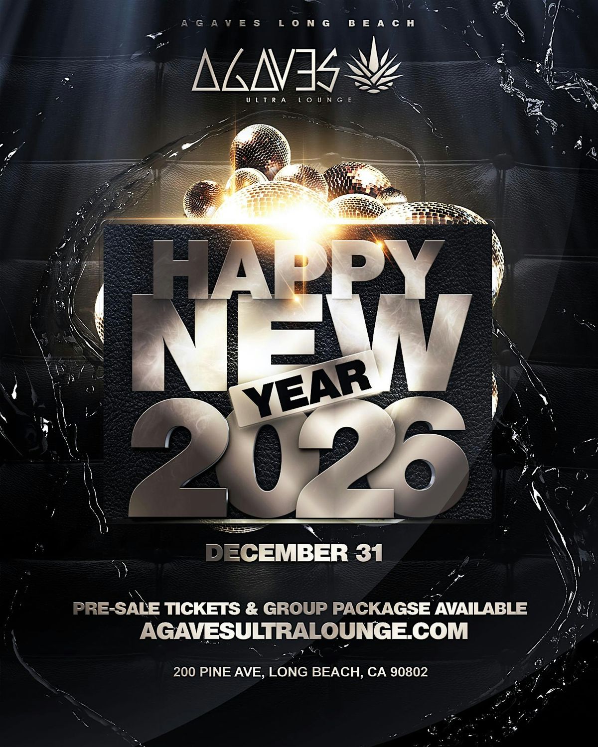New Year's Eve 2026 inside Agaves in Long Beach