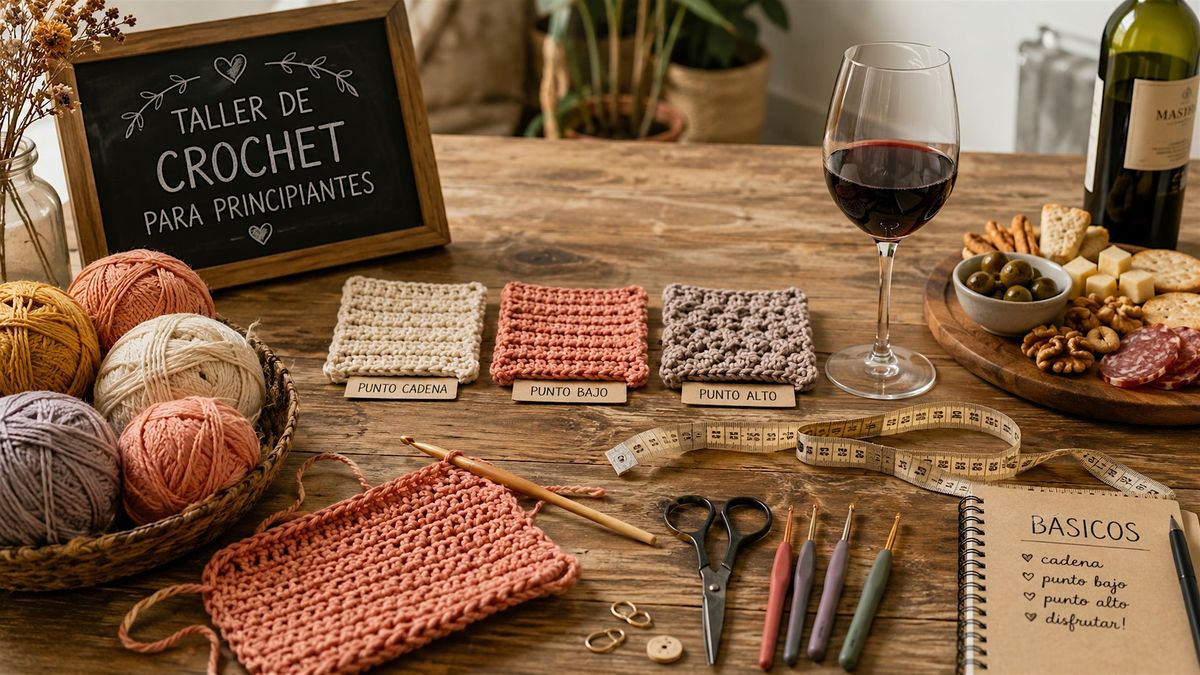 Taller de crochet para principiantes: crea tu primera pieza