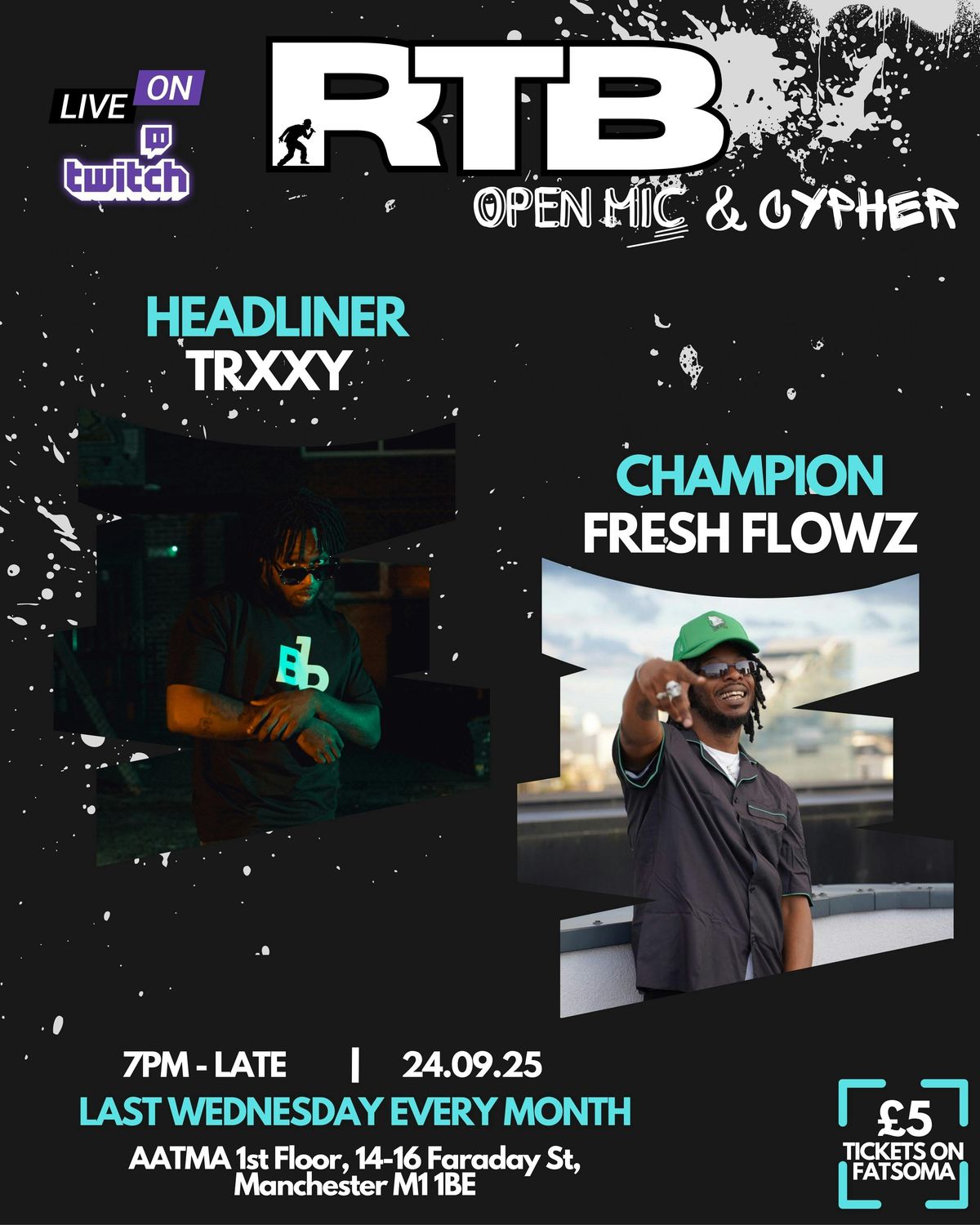 RTB Open Mic & Cypher - TRXXY Headline
