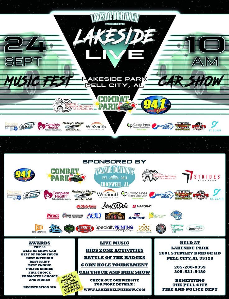 Lakeside Live Car, Truck and Bike Show Pell City Civic Center