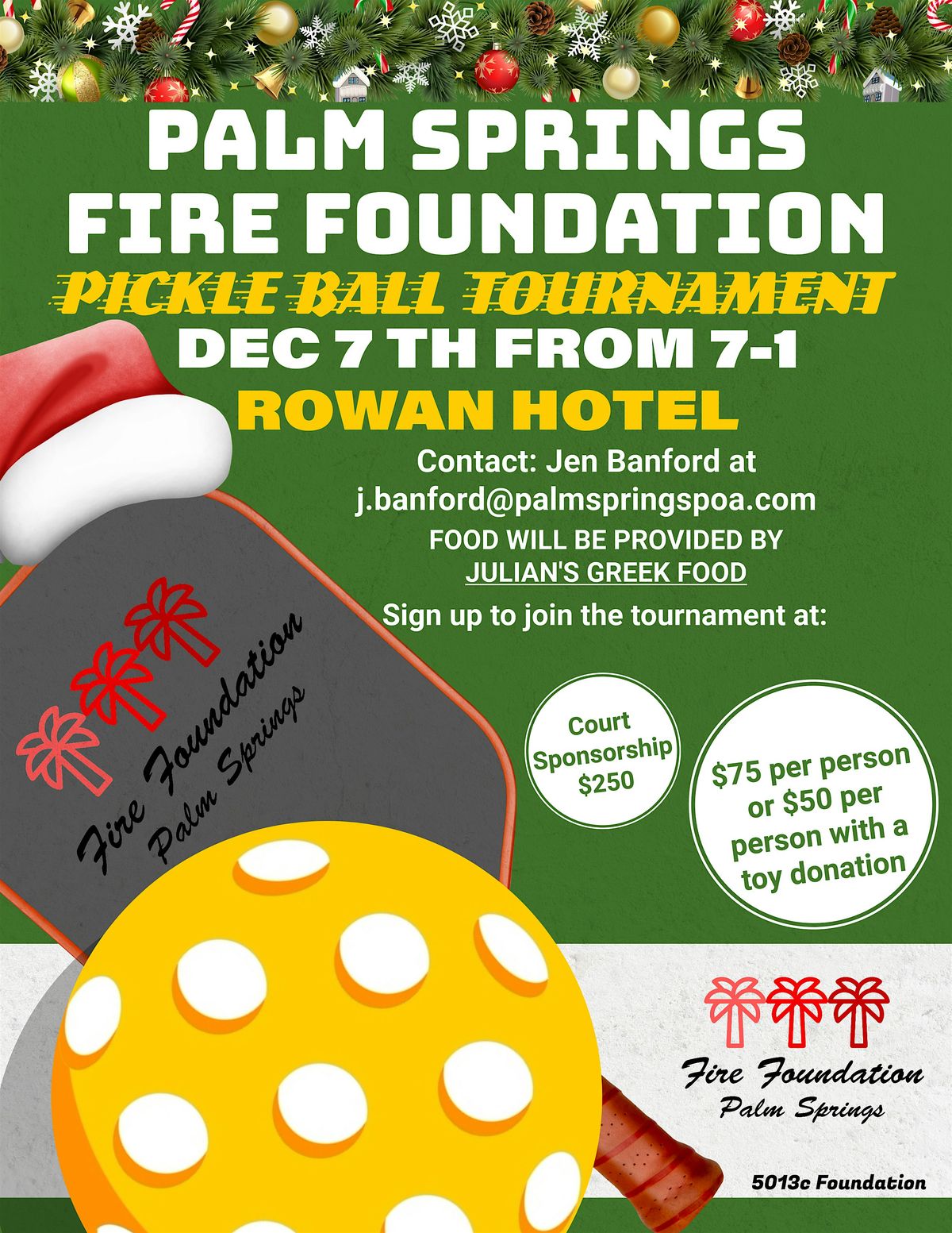 Palm Springs Fire Foundation Pickleball Tournament