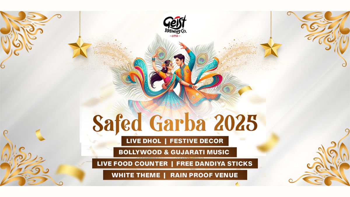 Safed Gujarati Garba at Geist OMR 2025
