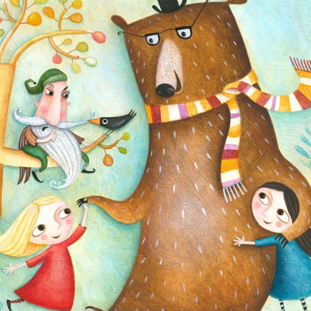 Snow White Rose Red Bear Brown