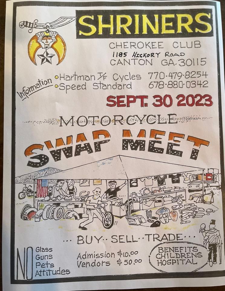 Swap Meet Cherokee Shrine Club, Canton, GA September 30, 2023