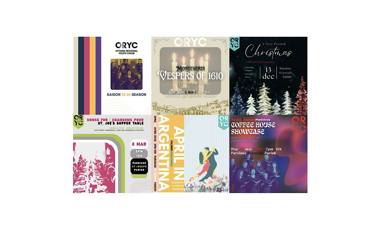 Ottawa Regional Youth Choir 2025-26 Season Individual and Bundle Tickets