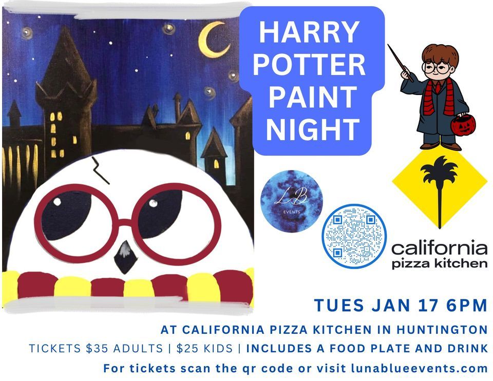 Harry Potter Paint Night at California Pizza Kitchen in Huntington