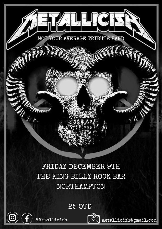Metallicish Tribute to Metallica King Billy Rock Bar Northampton