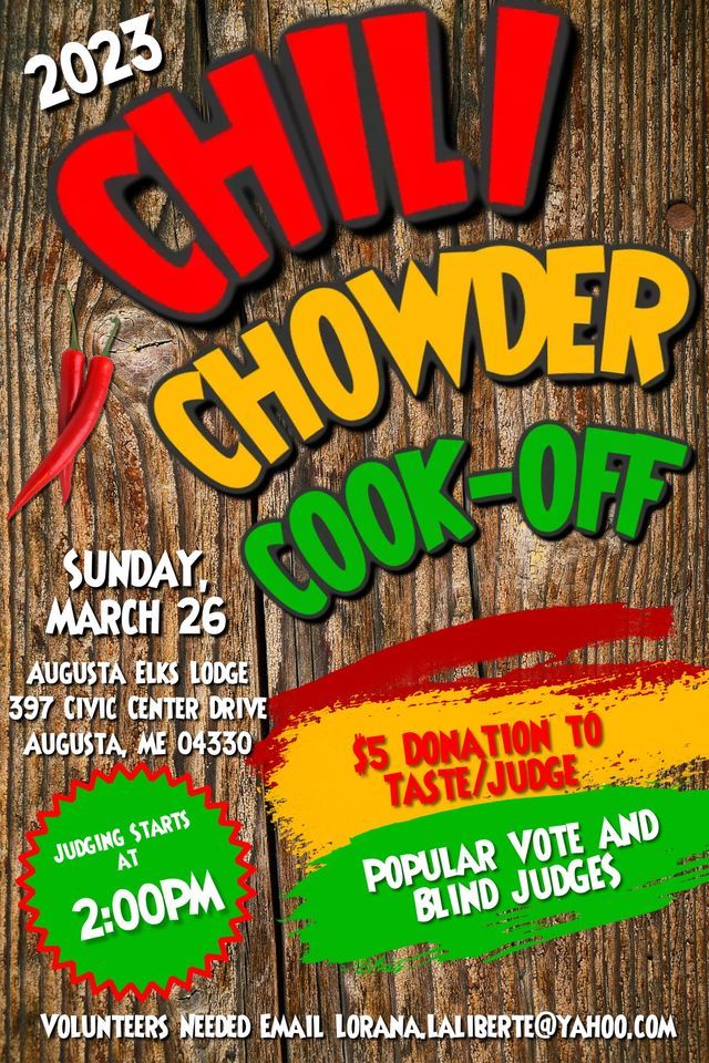 2023 Chilli Chowder Cook Off Augusta Elks 964 March 26, 2023