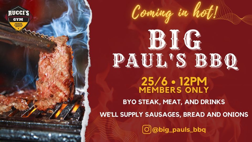 Big Pauls BBQ Rucci's Gym, Perth, WA June 25, 2022