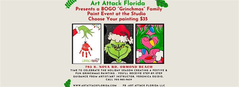 BOGO Family "Grinchmas" Paint Event  - $35