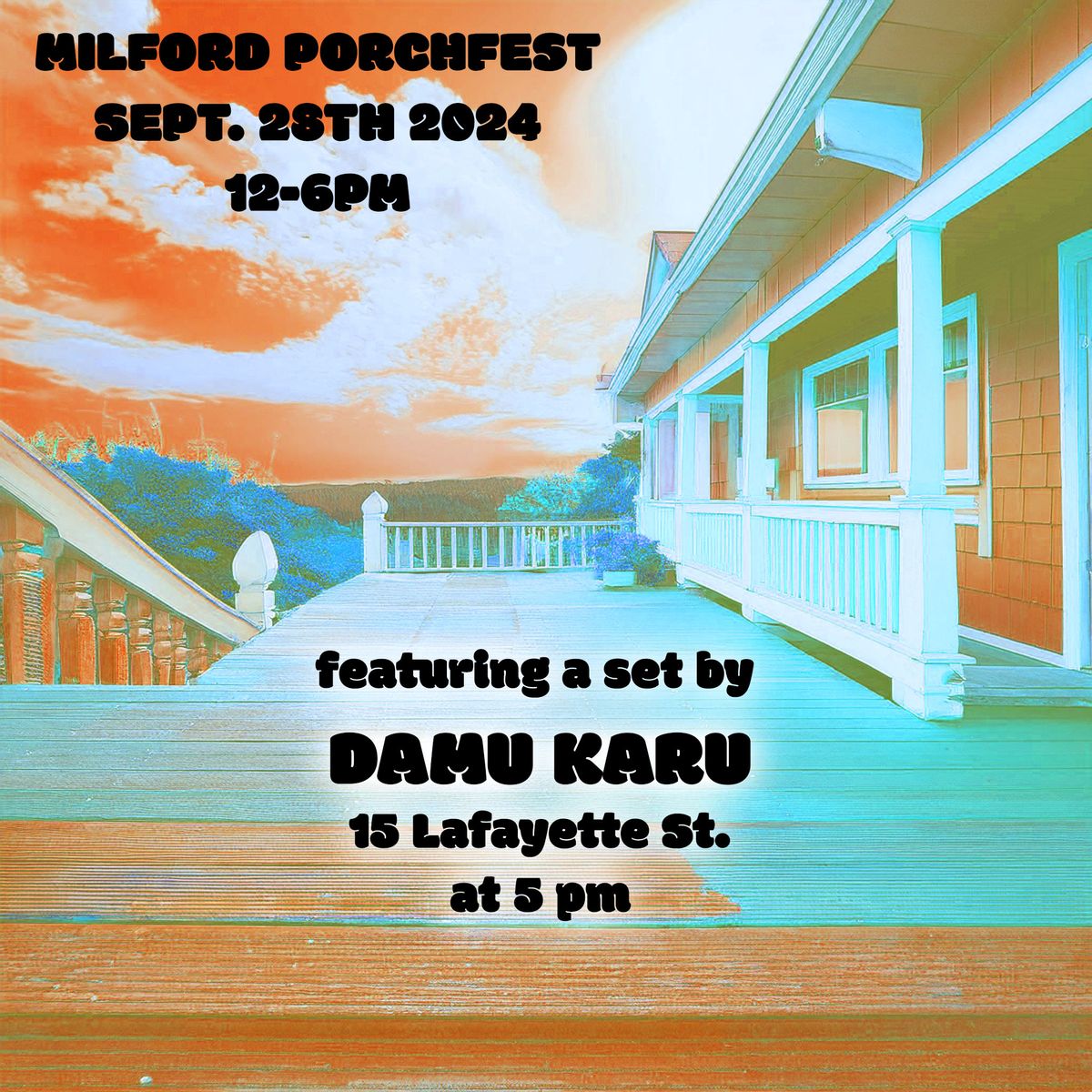 DAMU KARU at MILFORD PORCHFEST 2024 15 Lafayette Ave, Milford, CT