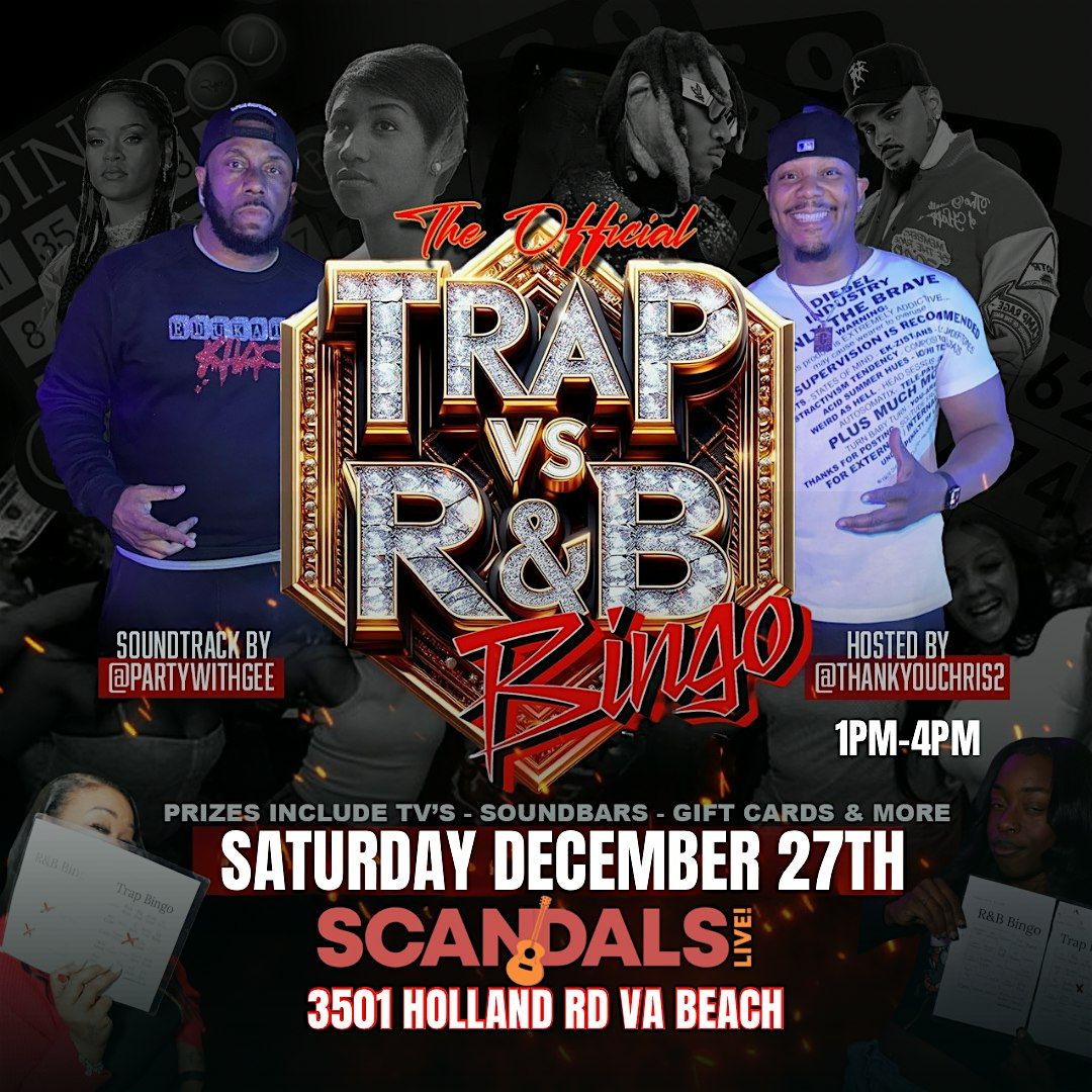 R&B BINGO BRUNCH VA Beach SATURDAY 12\/27\/25 At Scandals W\/Thank You Chris