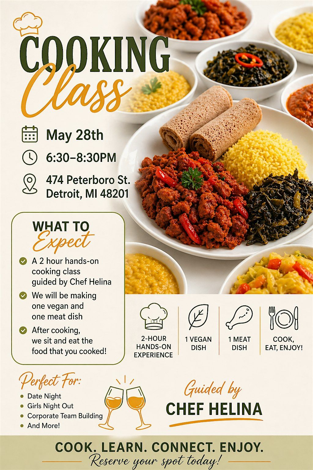 Konjo Me Cooking Class| Ethiopian-Inspired Cuisine