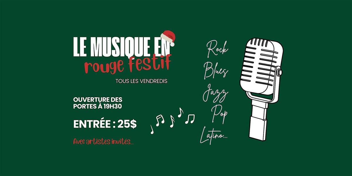 Le musique en rouge festif | Musique live au cabaret