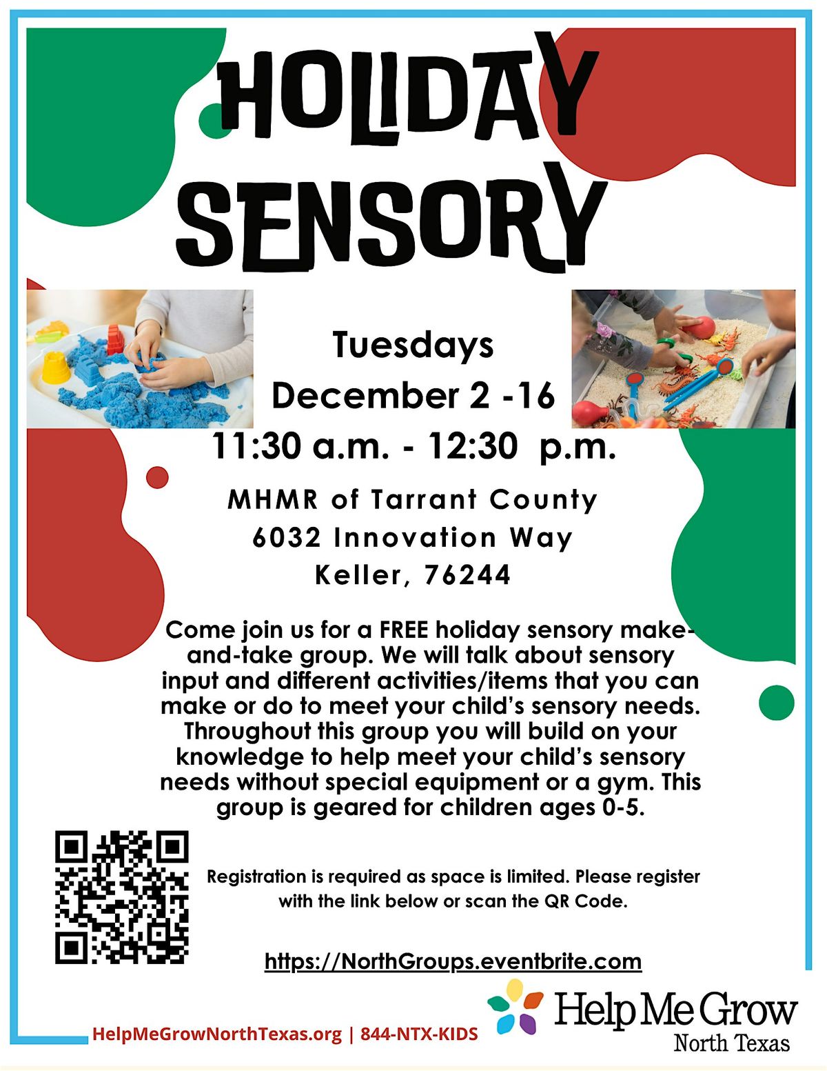 Face to Face Holiday Sensory Group - North Center