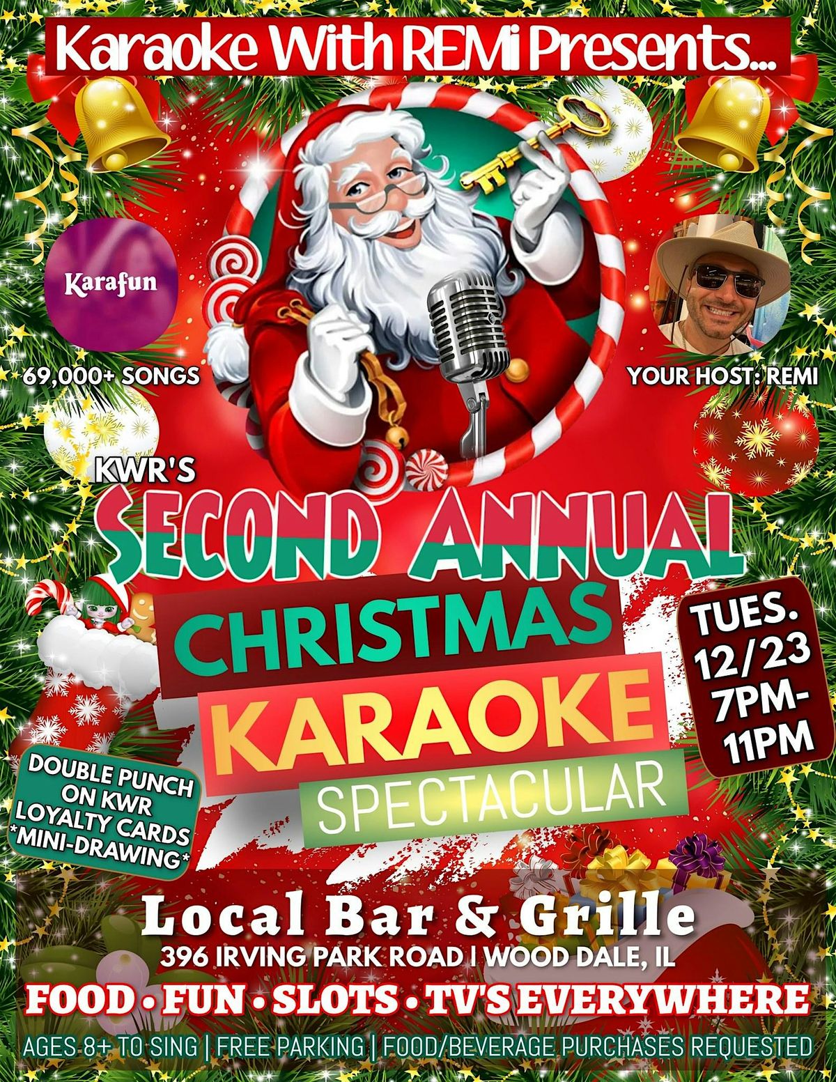 Karaoke With REMi Christmas Spectacular at Local Bar & Grille