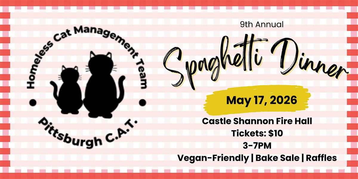 2026 Homeless Cat Management Team & Pittsburgh C.A.T. Spaghetti Dinner