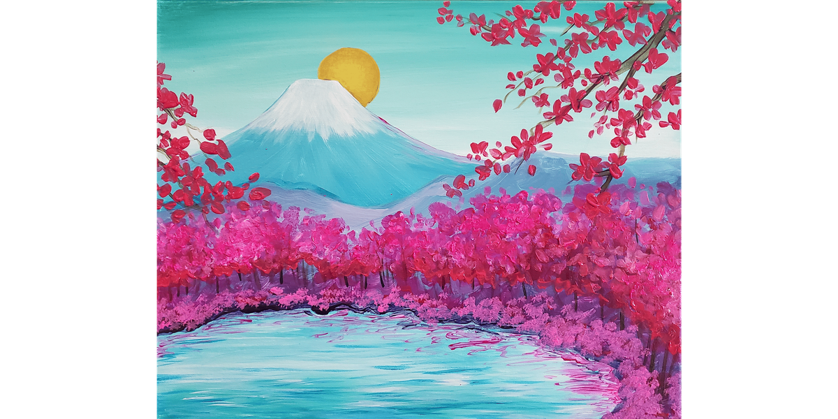 Mount Fuji Blossoms - Paint and Sip in Tyler | Classpop!\u2122