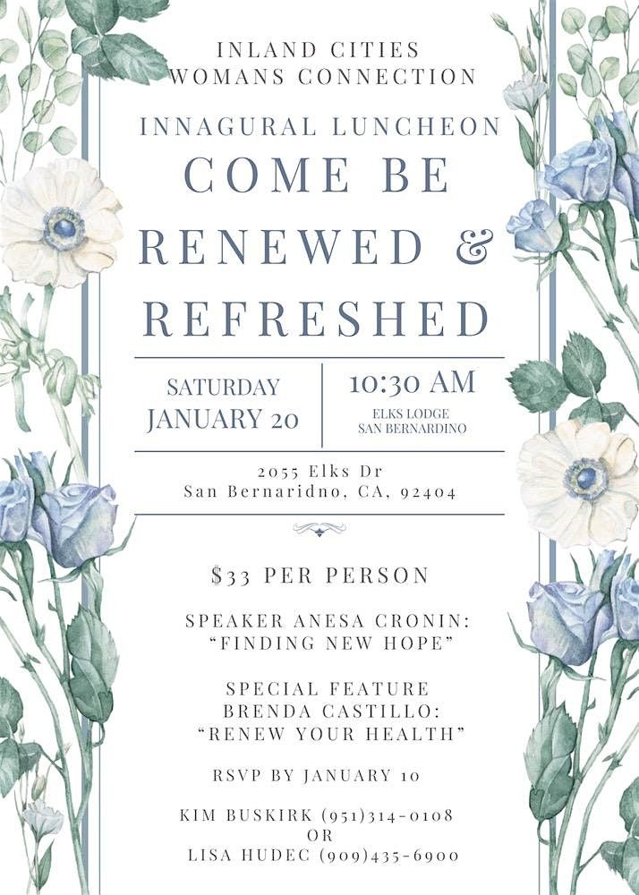 Stonecroft Inland Cities:  Women's Connection Inaugural Luncheon