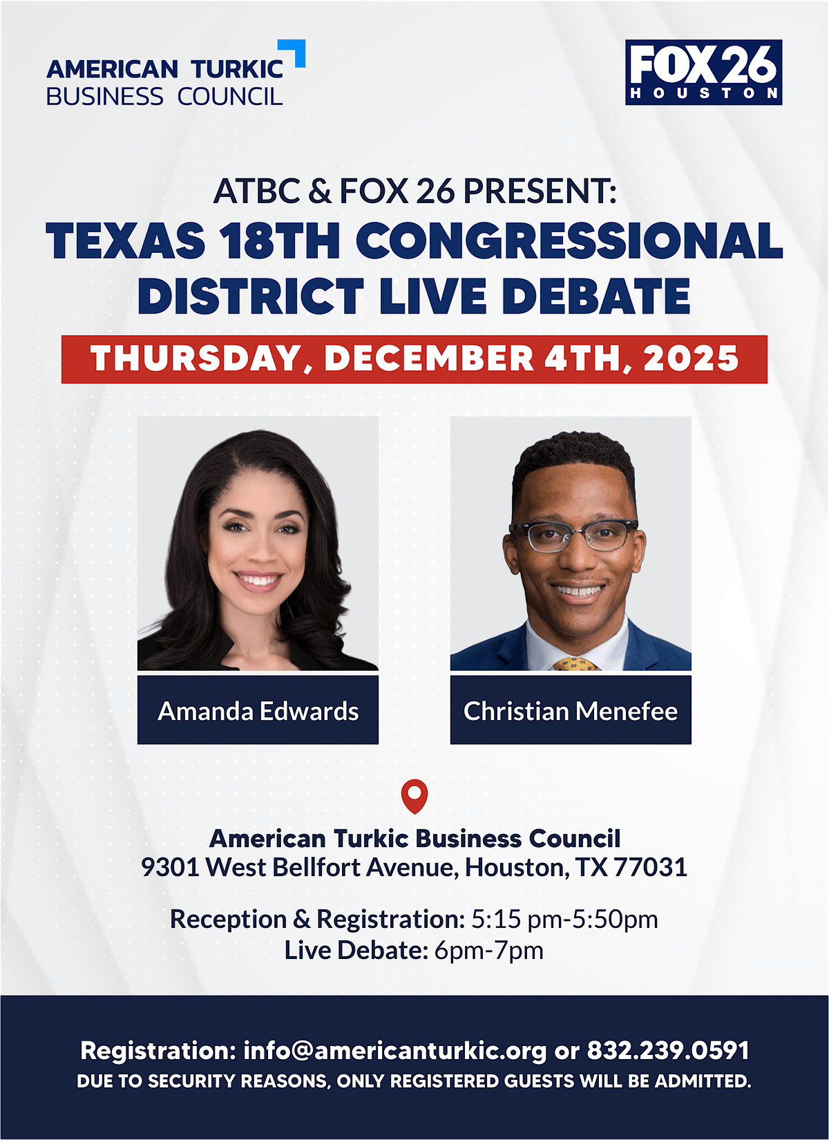 TEXAS 18TH CONGRESSIONAL DISTRICT LIVE DEBATE