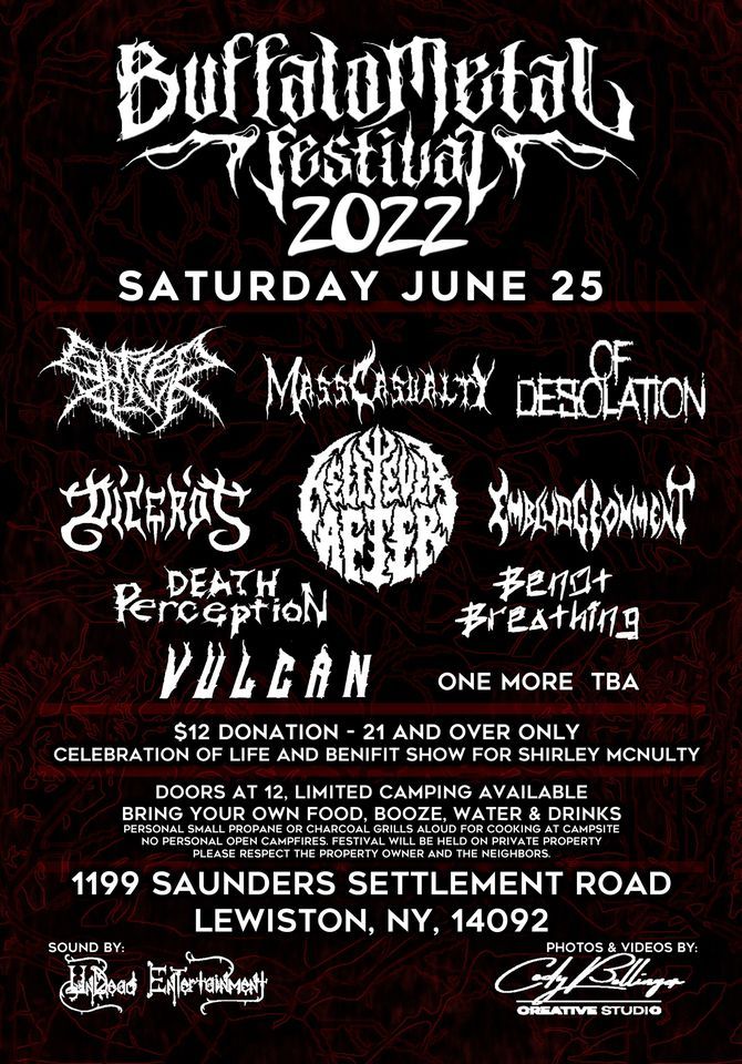 Buffalo Metal Fest 2022 | 1199 saunder settlement road, Lewiston, ny ...