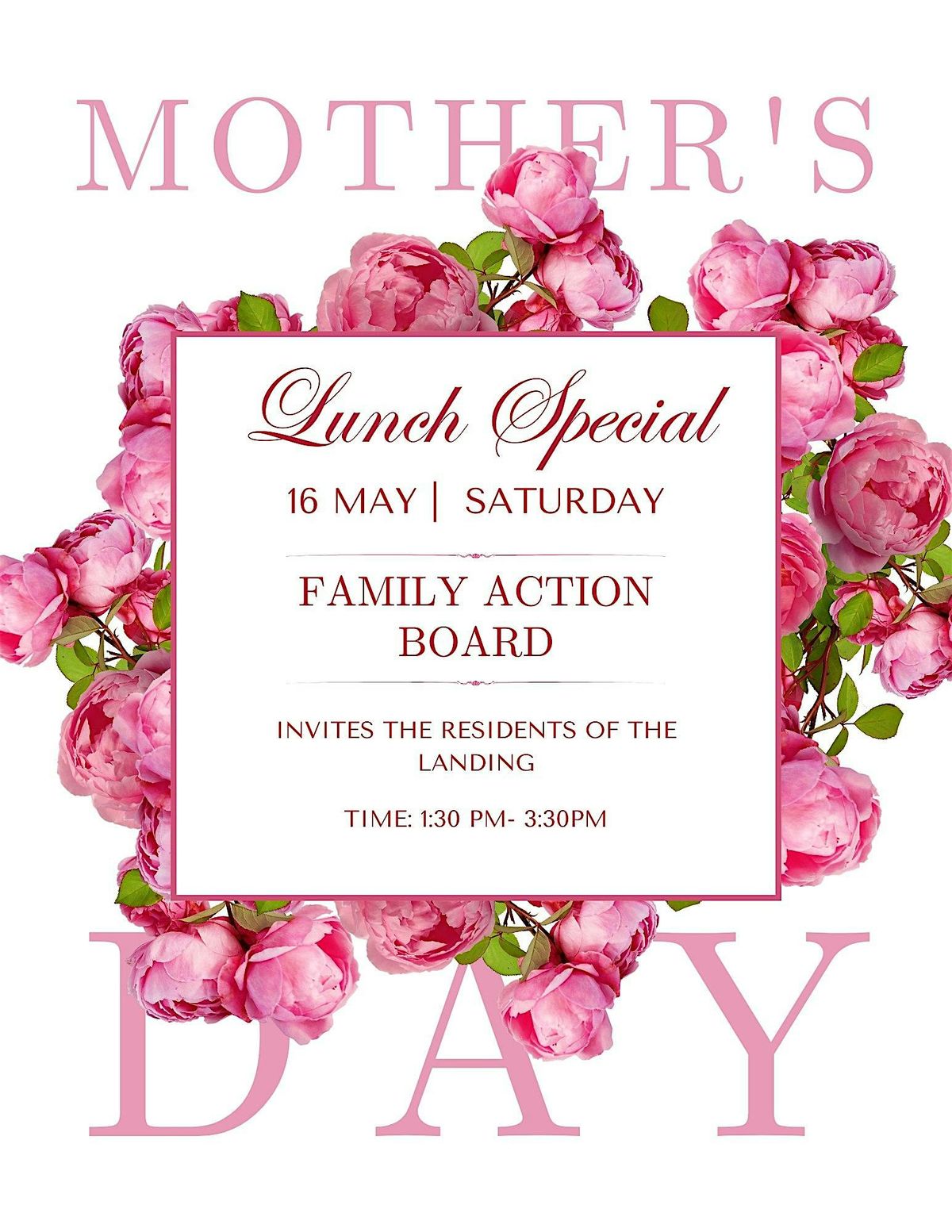 Family Action Board 'Mother's Day Lunch!'