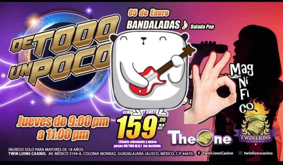 Bandaladas | Twin Lions Casino, Guadalajara, JA | January 5, 2023