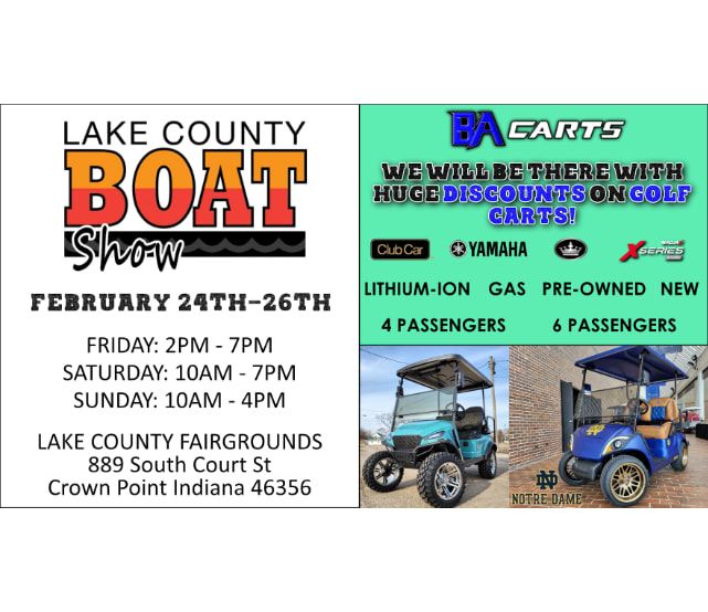 BA Carts At The Crown Point Lake County Boat Show Lake County