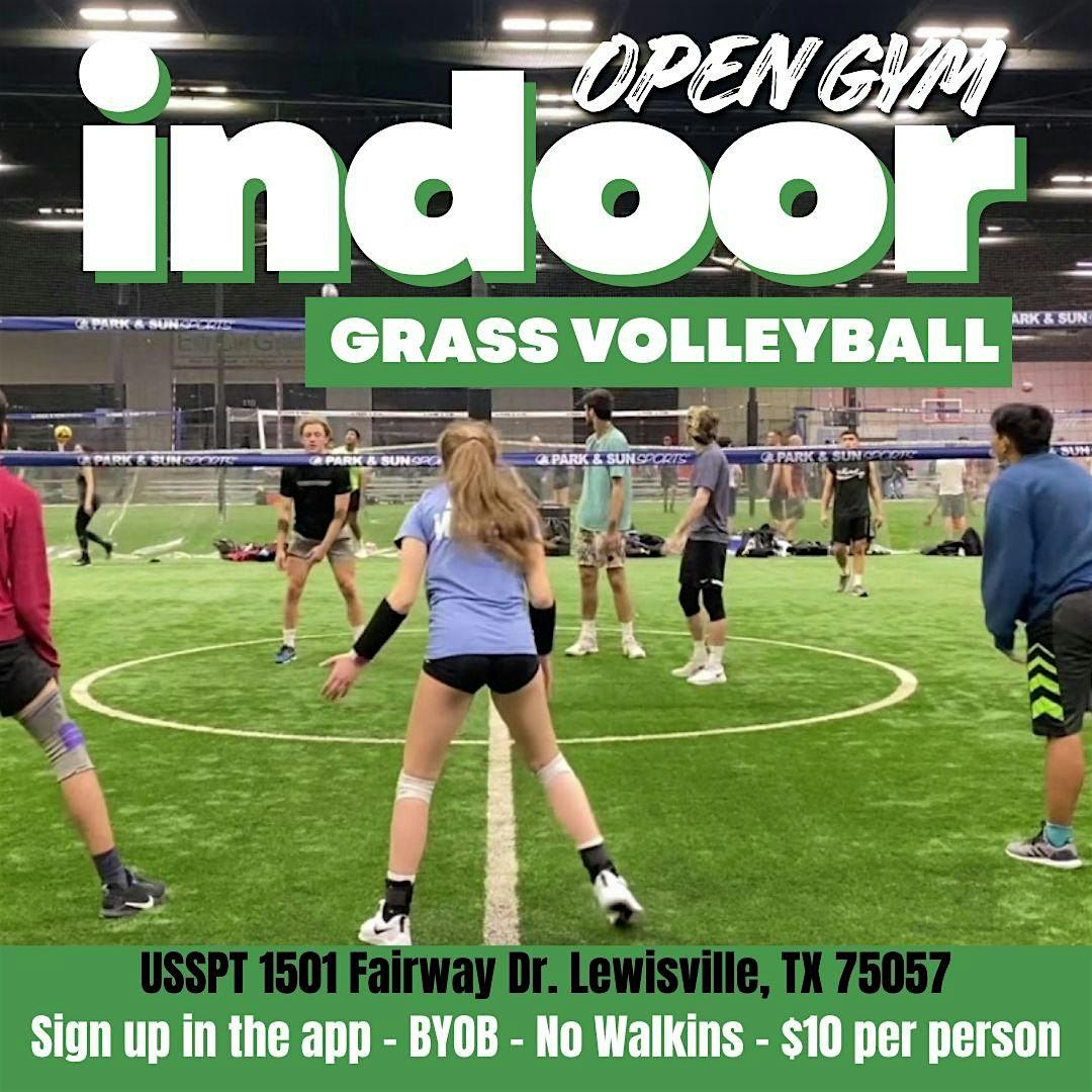 Indoor Grass Volleyball 4v4 Adult Coed Open Play