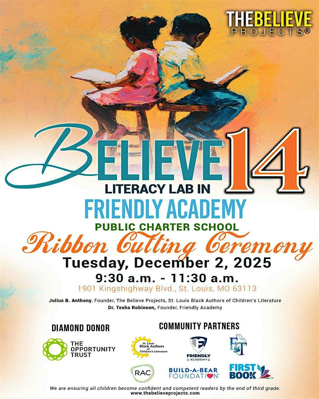 The Believe Projects Literacy Lab Ribbon Cutting at Friendly Academy