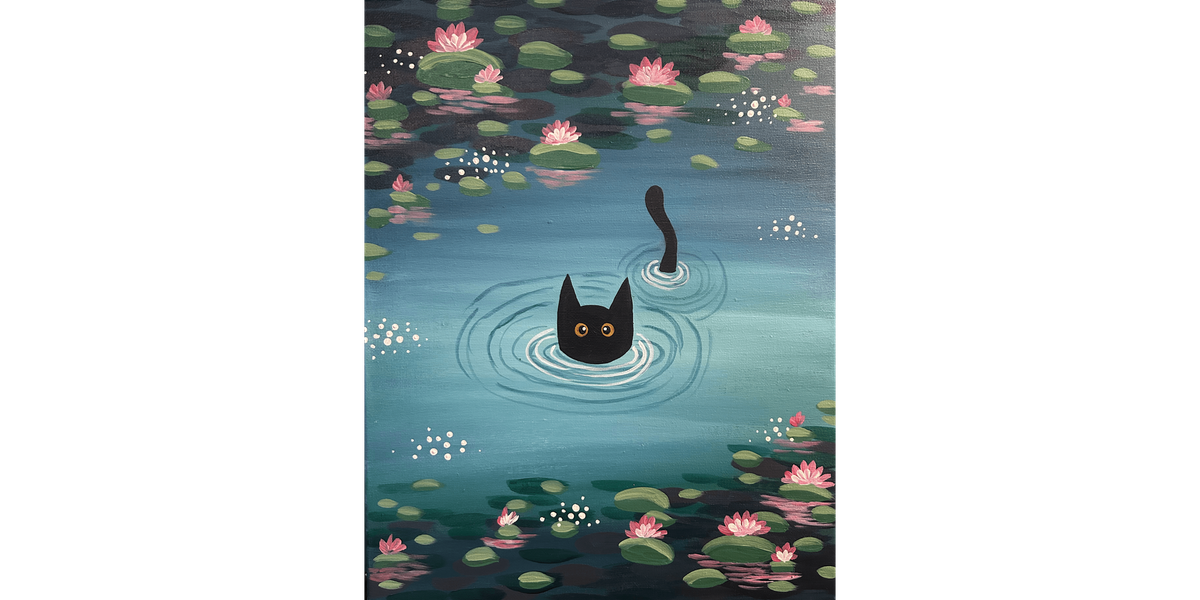 Monet's Water Kitty - Paint and Sip in Phoenix | Classpop!\u2122