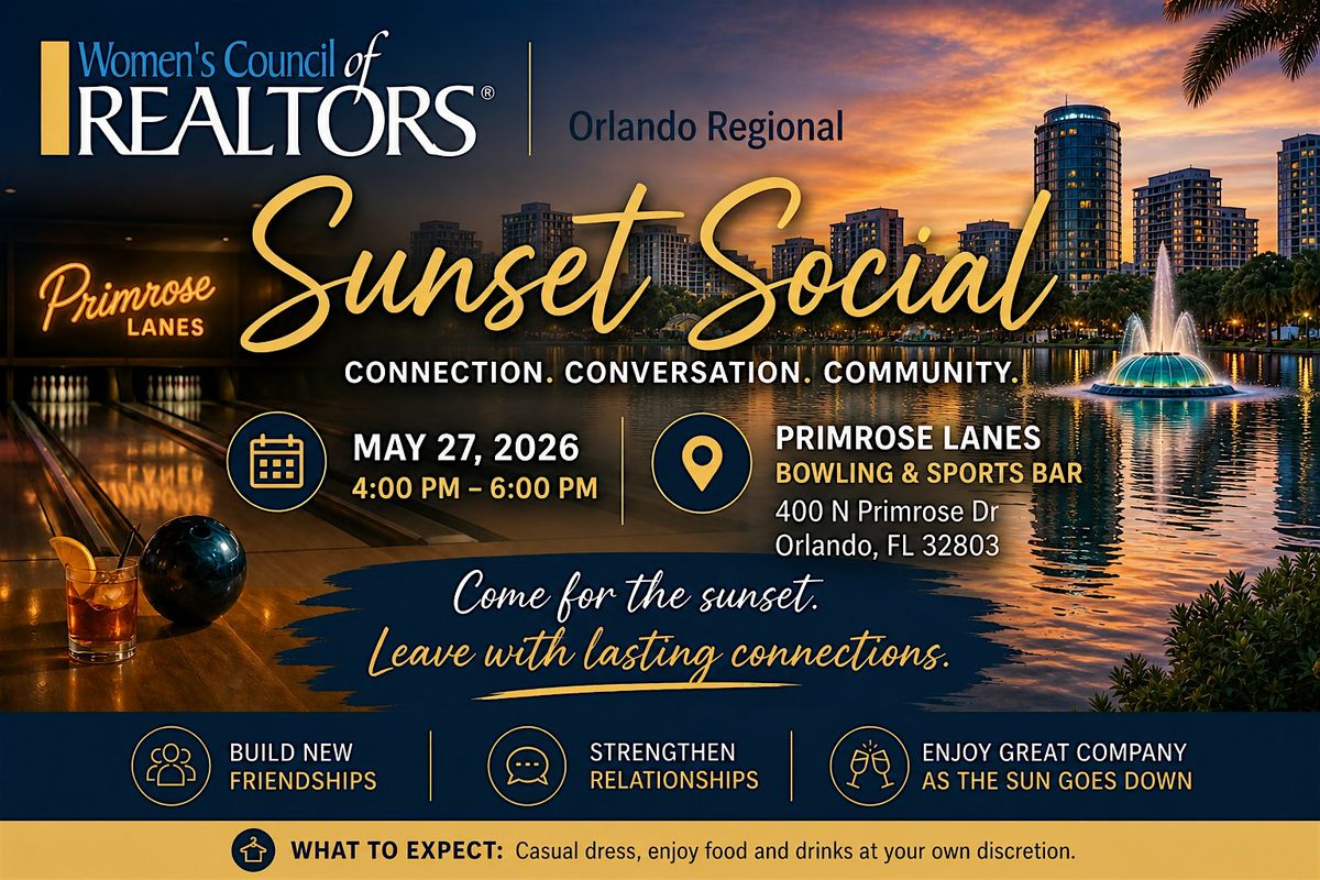Women's Council of REALTORS Orlando Monthly Sunset Social