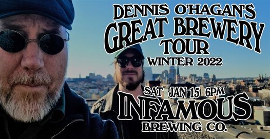 Dennis O'Hagan's Great Brewery Tour Returns to Infamous Brewing!