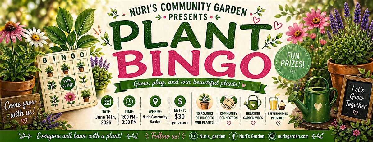 Plant Bingo in Nuri's Garden