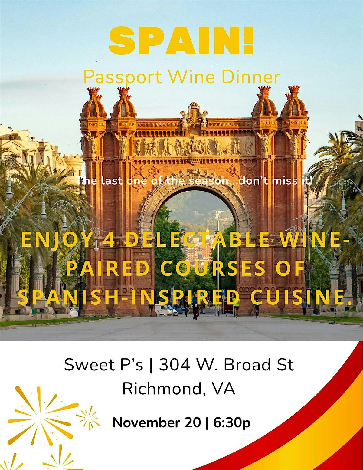 Passport to Spain Wine Paired Dinner