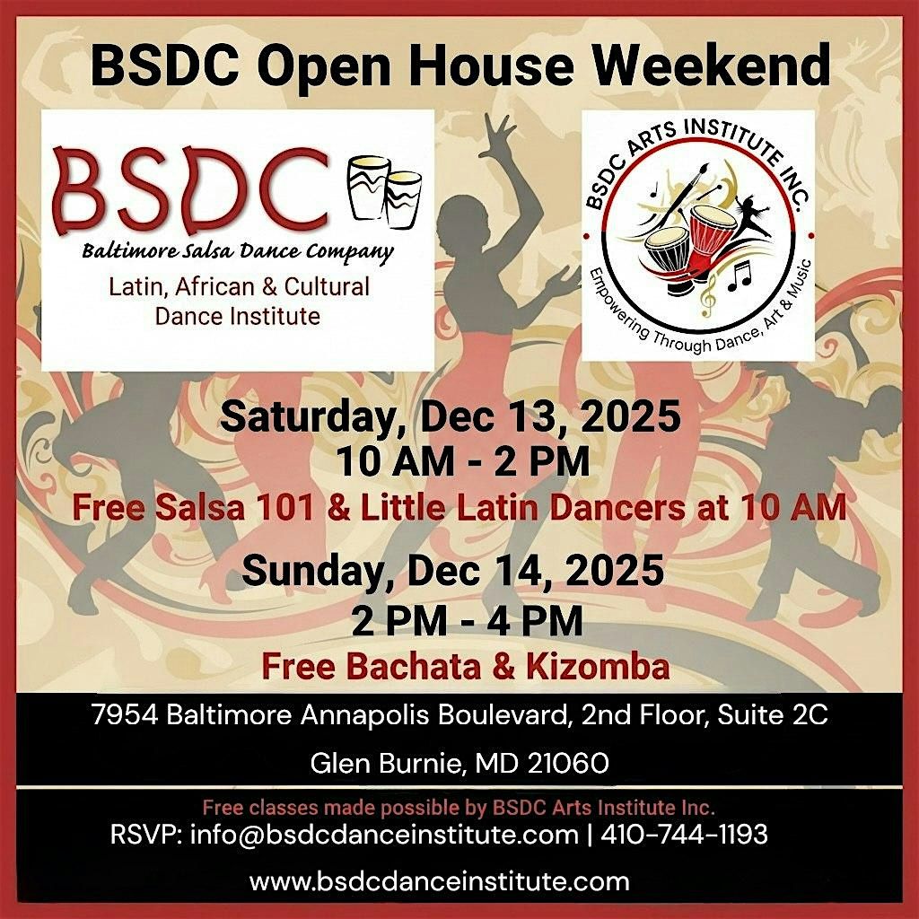 BSDC Open House Weekend \u2013 Free Dance Classes!